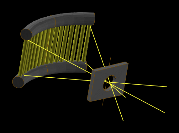 Curved 'billboard' absorber concept